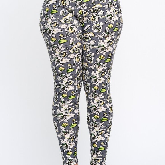 Plus Size Women's 4-Pack Multi-Pack of Randomly Assorted Fashion Lounge Leggings - Picture 3 of 16